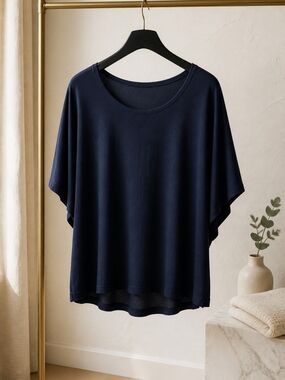 Green Apple Black Relaxed Scoop Neck Tunic